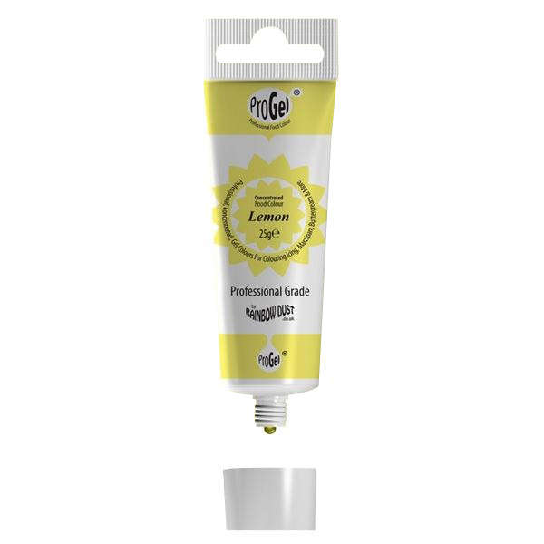 Rainbow Dust LEMON YELLOW ProGel Icing Colour Paste Gel Food Colouring Sugarcraf
