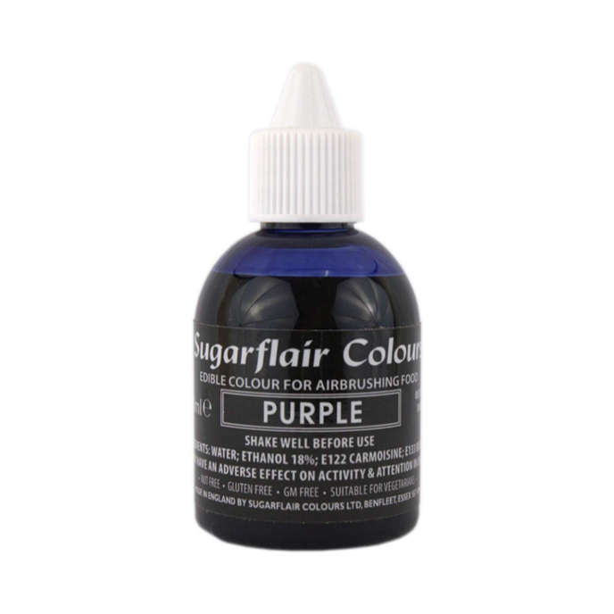 Sugarflair Airbrush Edible Liquid Food Colouring for Airbrushing - Purple 60ml