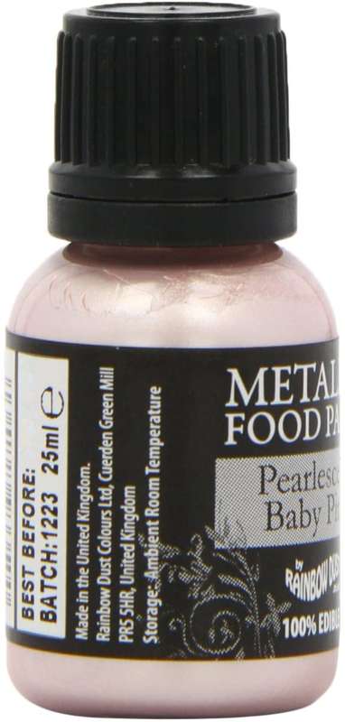 Rainbow Dust Edible Food Paint METALLIC PEARLESCENT BABY PINK Cake Decorating