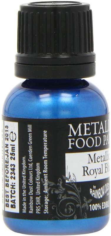 Rainbow Dust Edible Food Paint METALLIC ROYAL BLUE Cake Decorating Sugarcraft