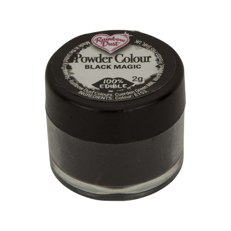 Rainbow Dust Powder Colour Edible Food Colouring Cake Decoration - Black Magic