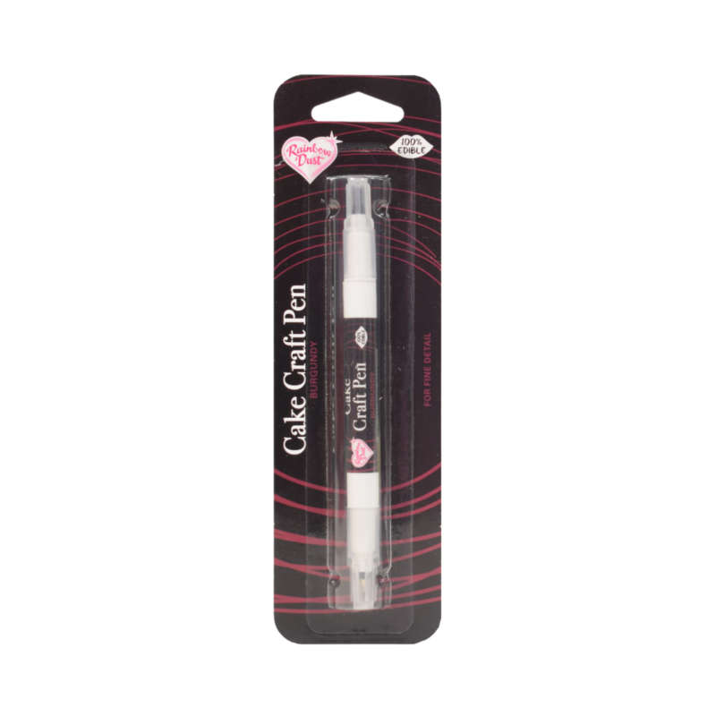 Rainbow Dust Cake Craft Pen Edible Food Colouring for Fine Detail - Burgundy