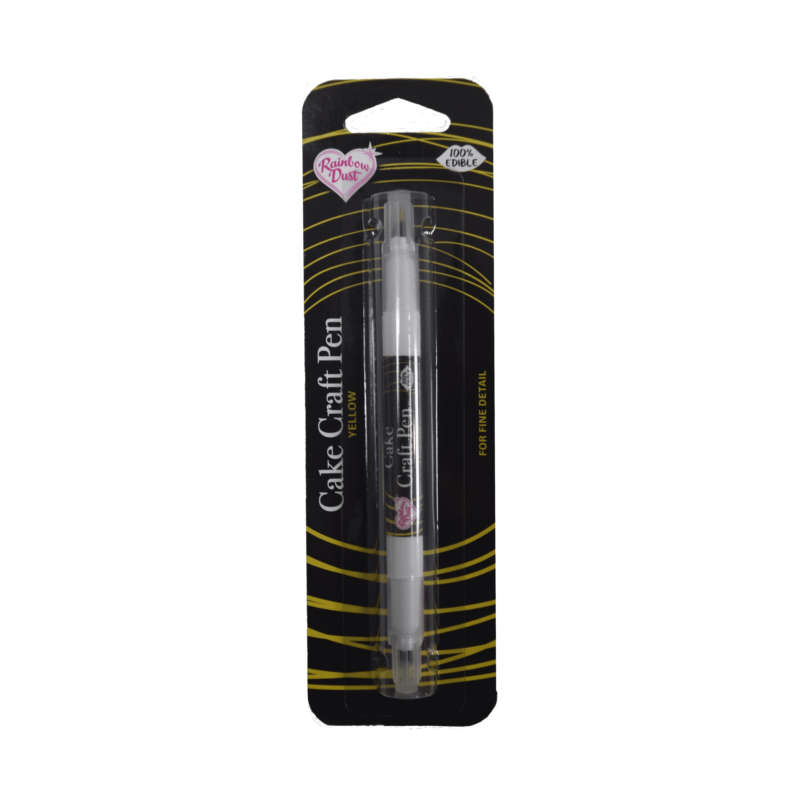Rainbow Dust Cake Craft Pen Edible Food Colouring for Fine Detail - Yellow