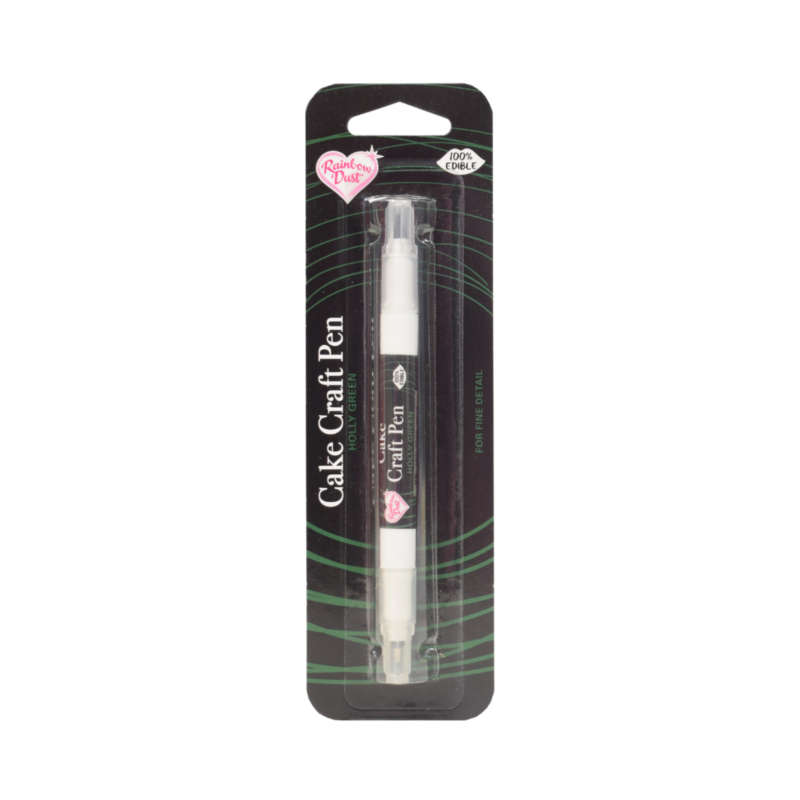 Rainbow Dust Cake Craft Pen Edible Food Colouring for Fine Detail - Holly Green