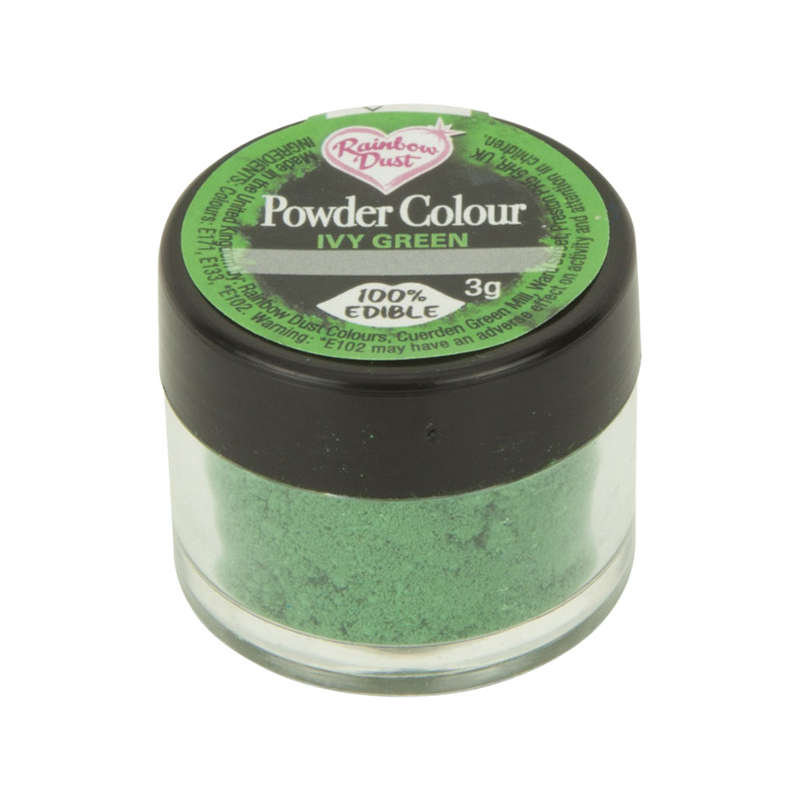Rainbow Dust Powder Colour Edible Food Colouring For Cake Decoration- Ivy Green