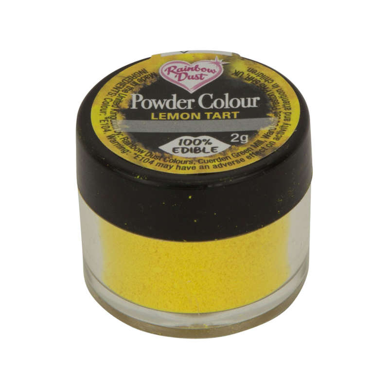Rainbow Dust Powder Colour Edible Food Colouring For Cake Decoration- Lemon Tart