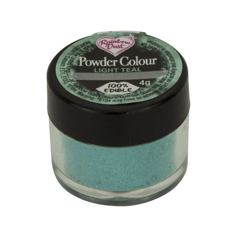 Rainbow Dust Powder Colour Edible Food Colouring For Cake Decoration- Light Teal