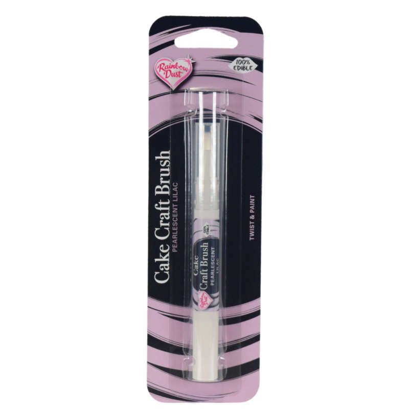 Rainbow Dust Cake Craft Brush - Pearlescent Lilac - Filled with Edible Paint