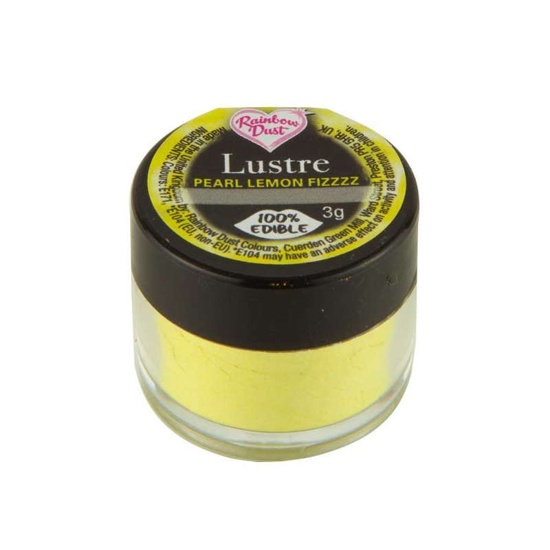Rainbow Dust Lustre PEARL LEMON FIZZZZ Edible Shimmer Powder Cake Decorating