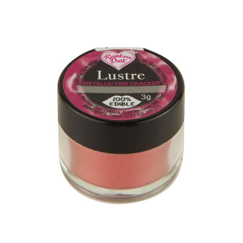 Rainbow Dust Lustre METALLIC FIRE CRACKER Edible Shimmer Powder Cake Decorating