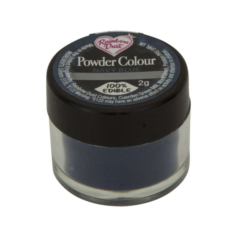 Rainbow Dust Powder Colour Edible Food Colouring For Cake Decoration- Navy Blue