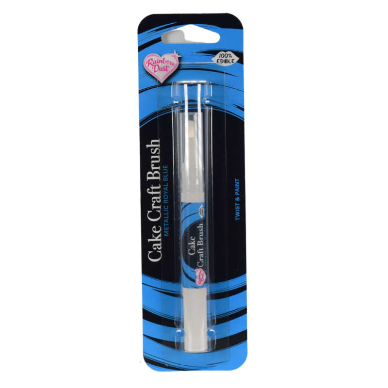 Rainbow Dust Cake Craft Brush - Metallic Royal Blue - Filled with Edible Paint