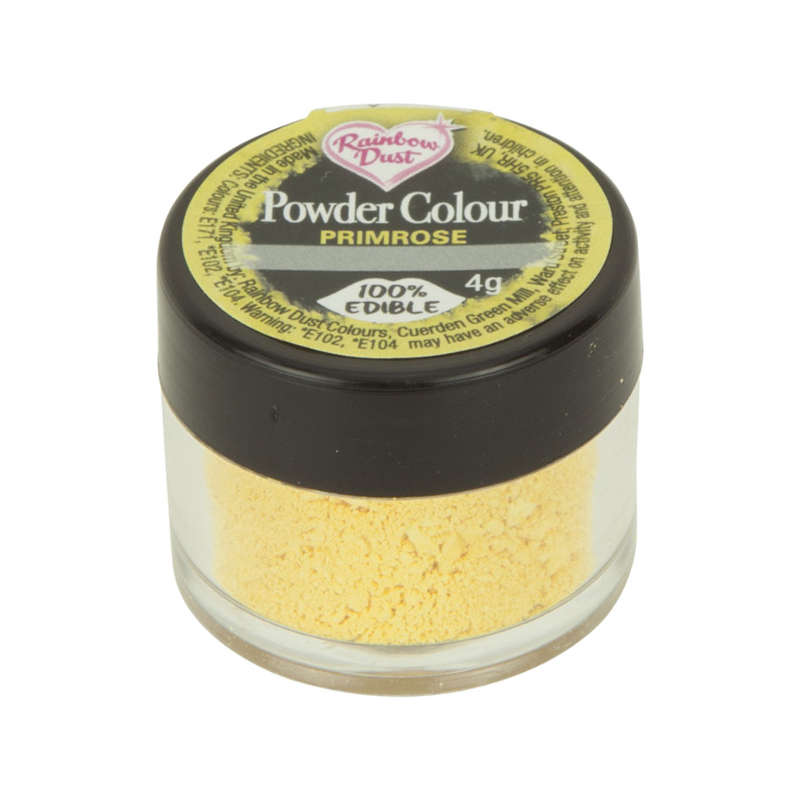 Rainbow Dust Powder Colour Edible Food Colouring For Cake Decoration- Primrose