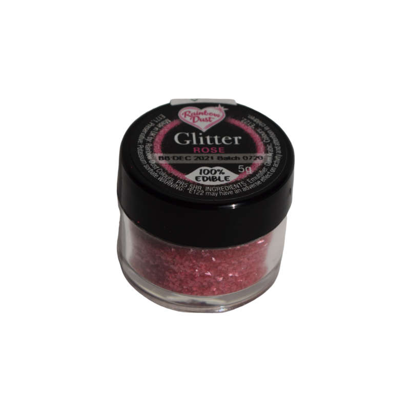 Rainbow Dust Glitter Edible Decoration for Cakes and Sugarcraft 5g - Rose