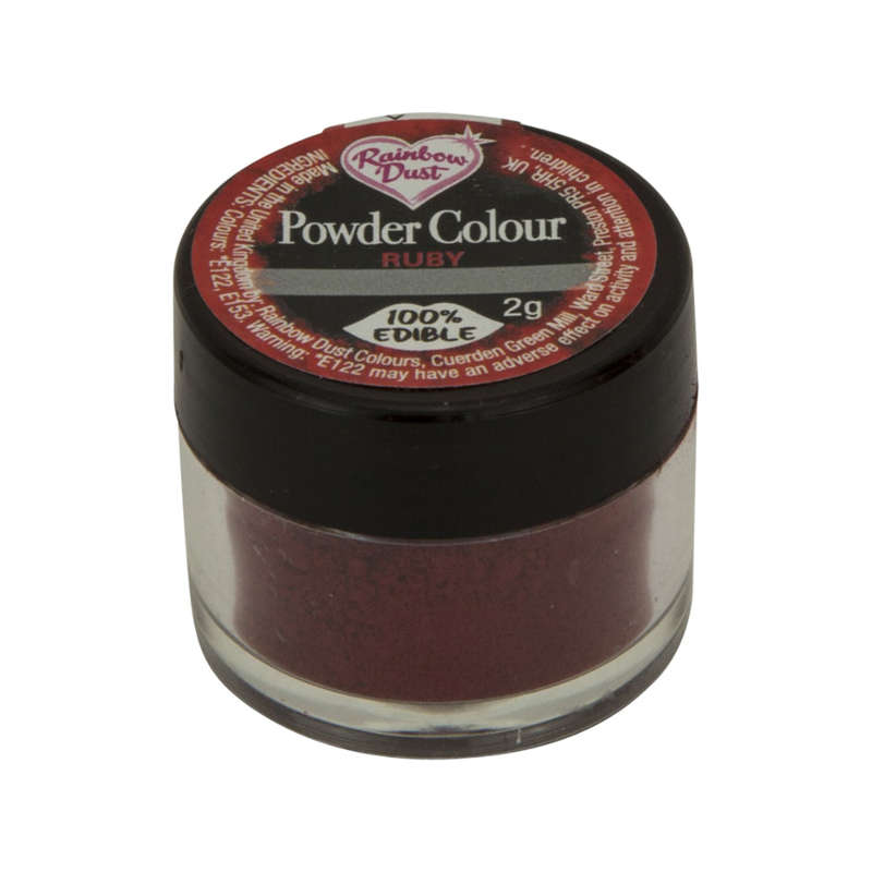 Rainbow Dust Powder Colour Edible Food Colouring Cake Decoration Powder- Ruby