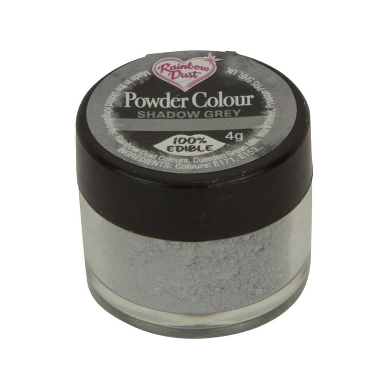 Rainbow Dust Powder Colour Edible Food Colouring Cake Decoration- Shadow Grey