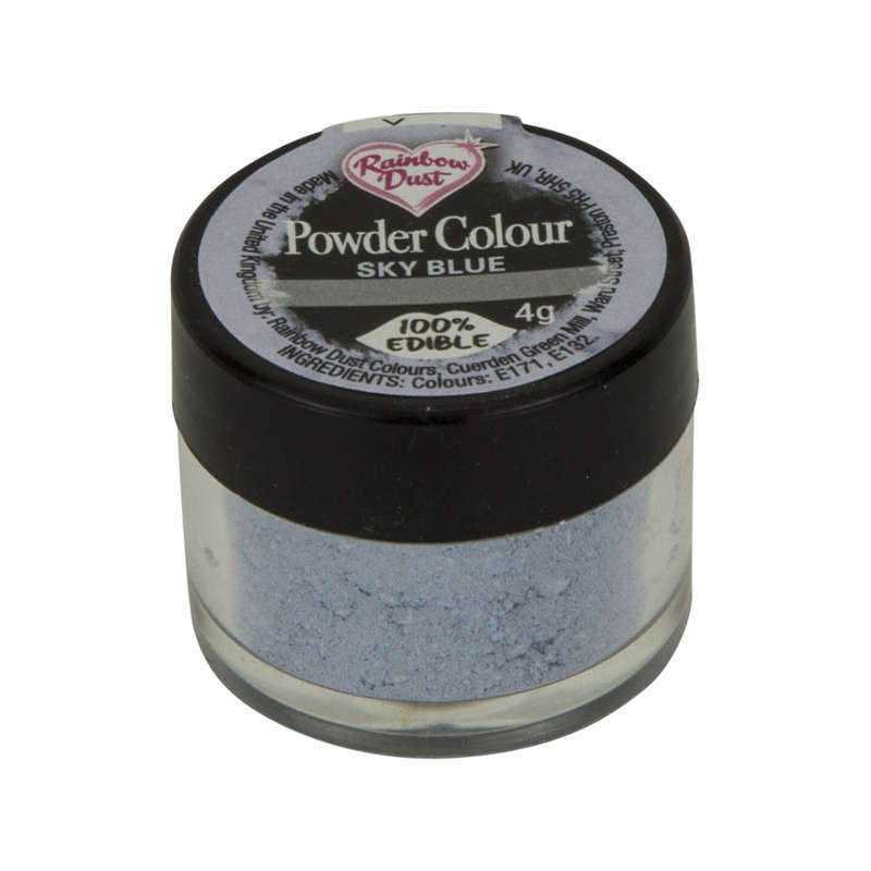 Rainbow Dust Powder Colour Edible Food Colouring For Cake Decoration- Sky Blue