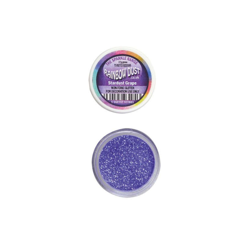 Rainbow Dust Non-Toxic Cake Glitter Decoration Sparkle Range STARDUST GRAPE