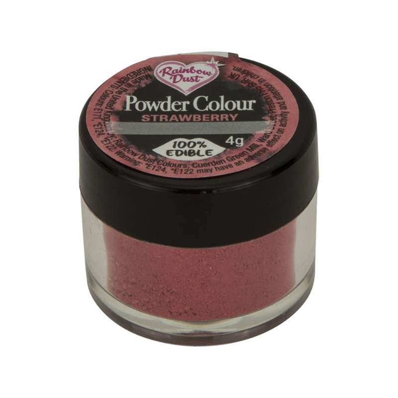 Rainbow Dust Powder Colour Edible Food Colouring For Cake Decoration- Strawberry