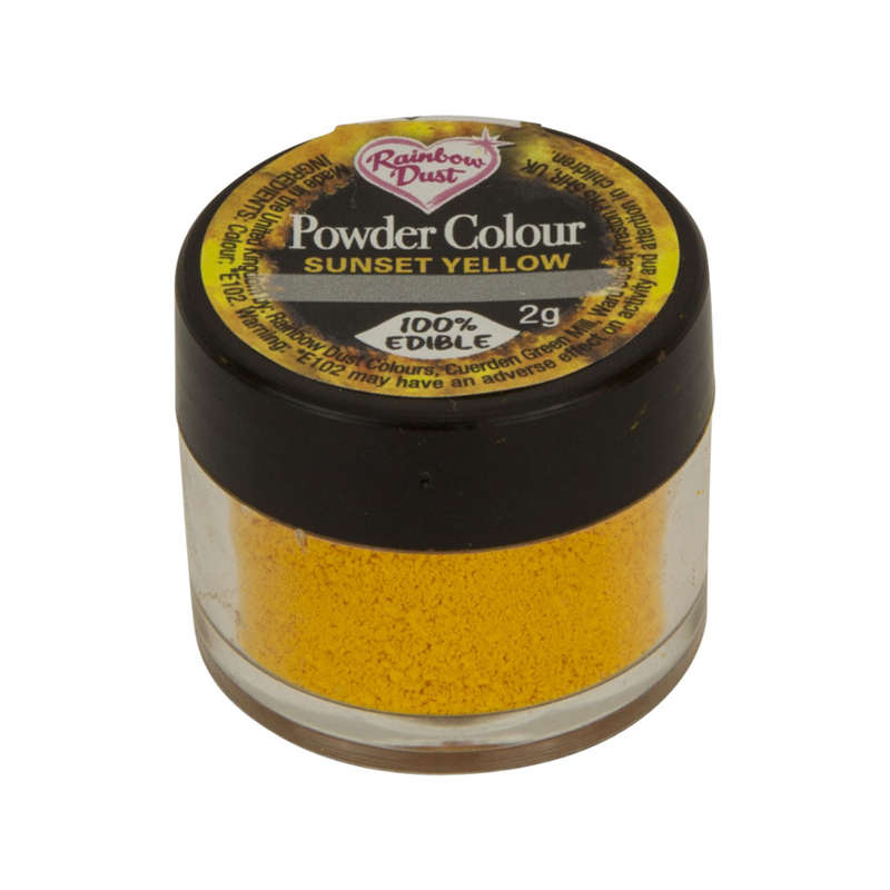 Rainbow Dust Powder Colour Edible Food Colouring Cake Decoration- Sunset Yellow