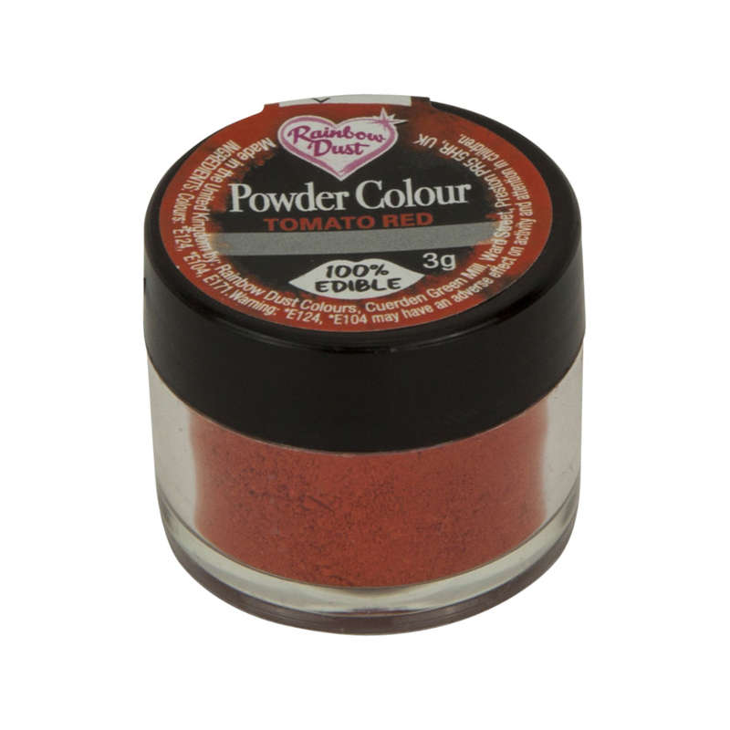 Rainbow Dust Powder Colour Edible Food Colouring For Cake Decoration- Tomato Red