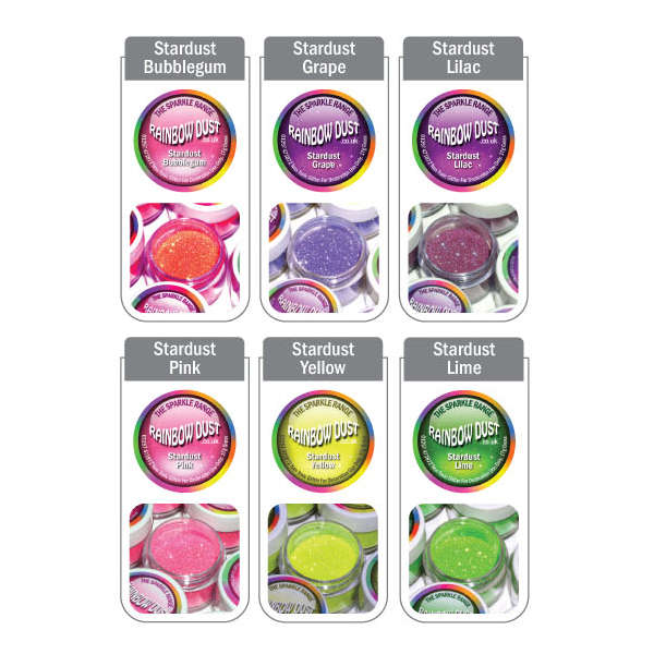 Rainbow Dust Non-Toxic Cake Glitter Decoration Sparkle Range STARDUST LILAC
