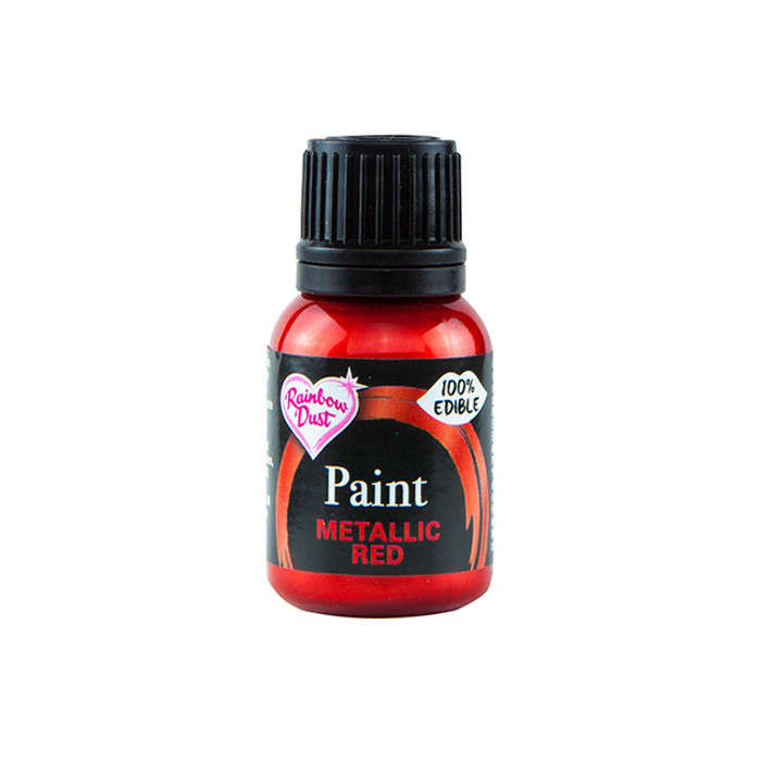 Rainbow Dust Edible Food Paint METALLIC RED For Cake Decorating Sugarcraft