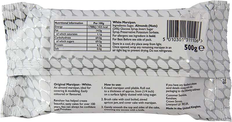 Marzipan Renshaw Ready To Roll Icing Fondant Cake Regalice Sugarpaste 500g White