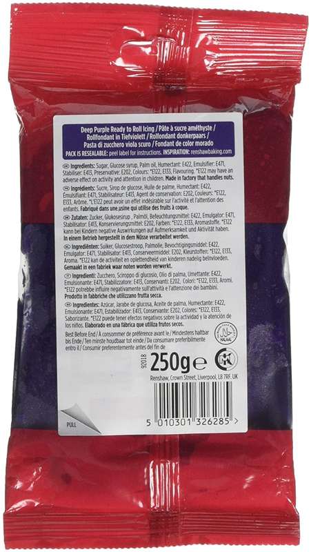 Renshaw Ready To Roll Icing Fondant Cake Regalice Sugarpaste 250g DEEP PURPLE