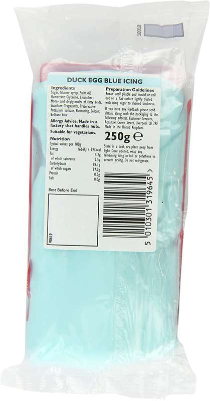 Renshaw Ready Roll Icing Fondant Cake Regalice Sugarpaste 250g DUCK EGG BLUE