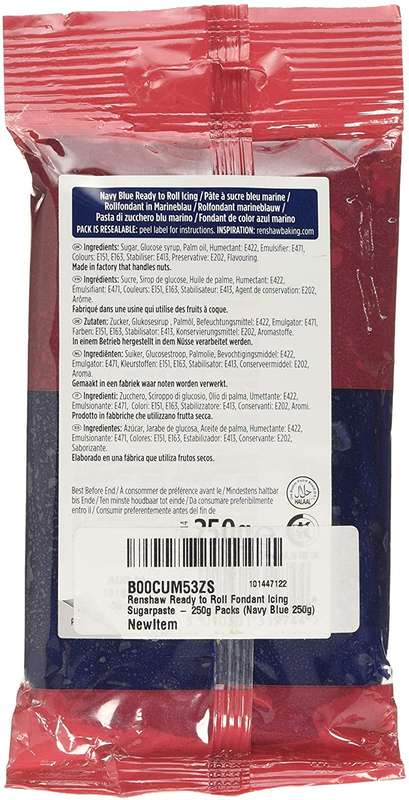 Renshaw Ready To Roll Icing Fondant Cake Regalice Sugarpaste 250g NAVY BLUE