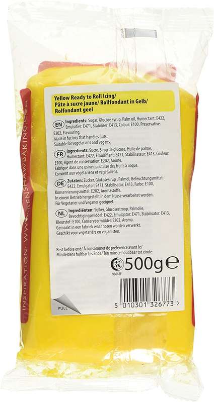 Yellow Renshaw Ready To Roll Icing Fondant Cake Making Regalice Sugarpaste 500g