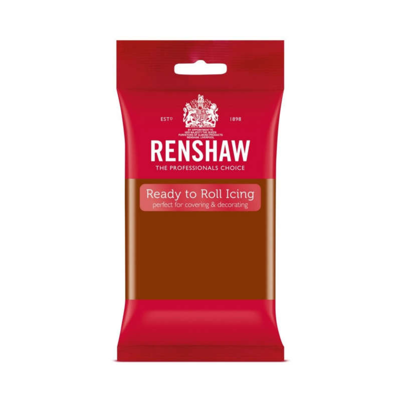 Renshaw Ready To Roll Icing Fondant Cake Regalice Sugarpaste 250g Dark Brown