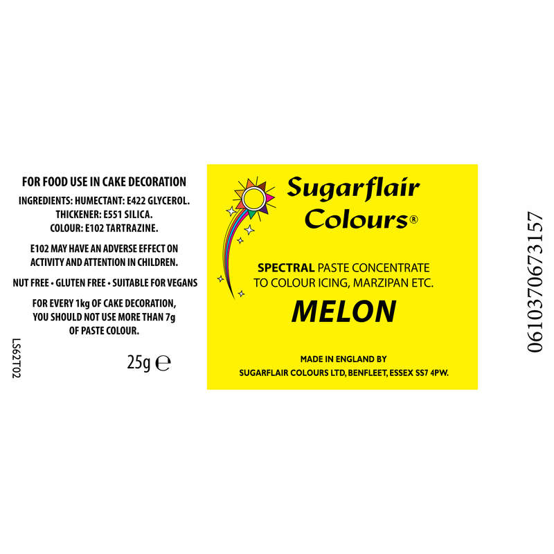 SugarFlair Spectral Concentrated Edible Paste Food Colouring - Melon
