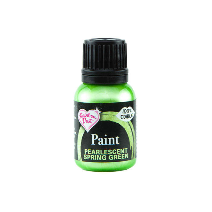 Rainbow Dust Edible Food Paint METALLIC PEARLESCENT SPRING GREEN Cake Decorating