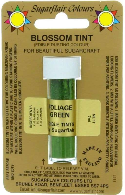 Sugarflair Foliage Green Edible Blossom Tint Food Colour Colouring Dust Powder