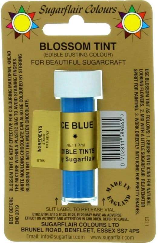Sugarflair Ice Blue Edible Blossom Tints Food Colour Colouring Dust Powder