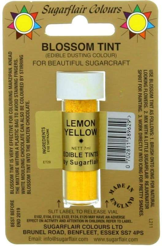 Sugarflair Lemon Yellow Edible Blossom Tints Food Colour Colouring Dust Powder