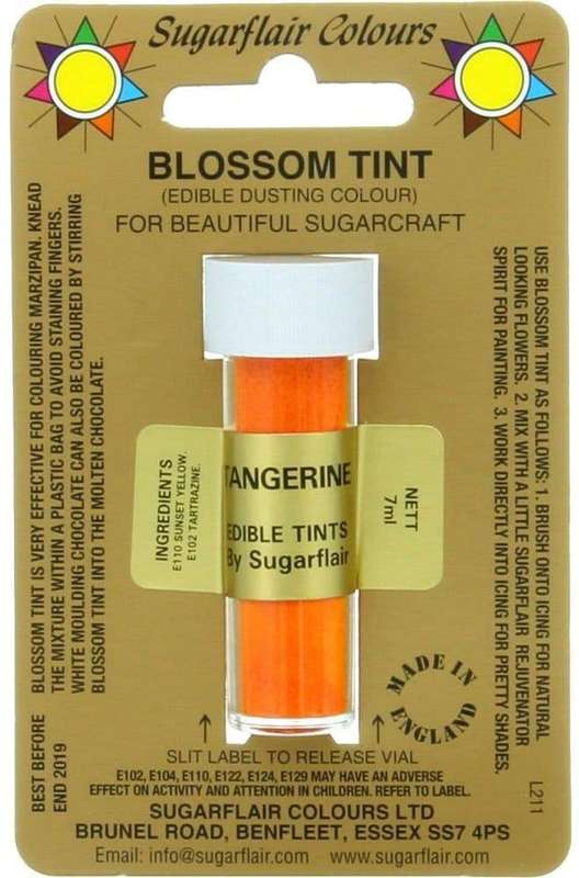 Sugarflair Tangerine Edible Blossom Tints Food Colour Colouring Dust Powder