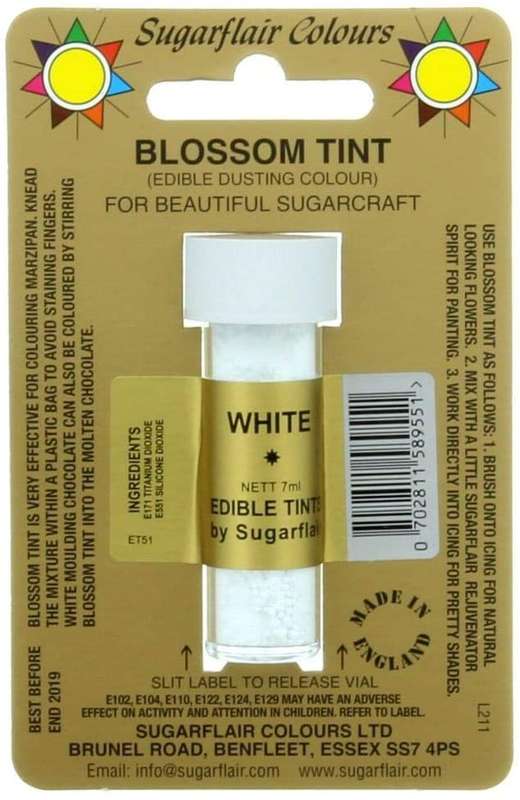Sugarflair White Edible Blossom Tints Food Colour Colouring Dust Powder