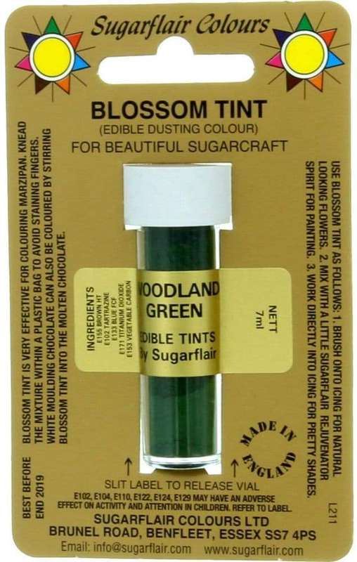 Sugarflair Woodland Green Edible Blossom Tints Food Colouring Dust Powder