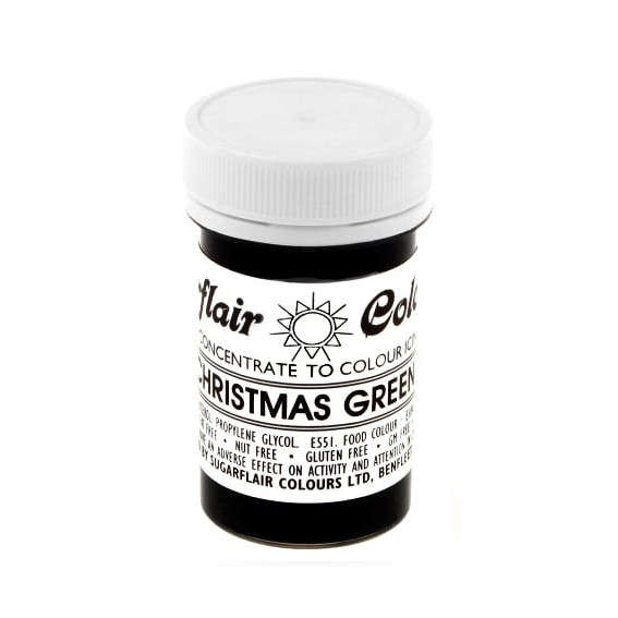 SugarFlair Spectral Concentrated Edible Paste Food Colouring - Christmas Green