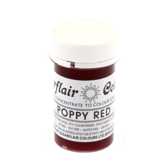 SugarFlair Spectral Concentrated Edible Paste Food Colouring - Poppy Red