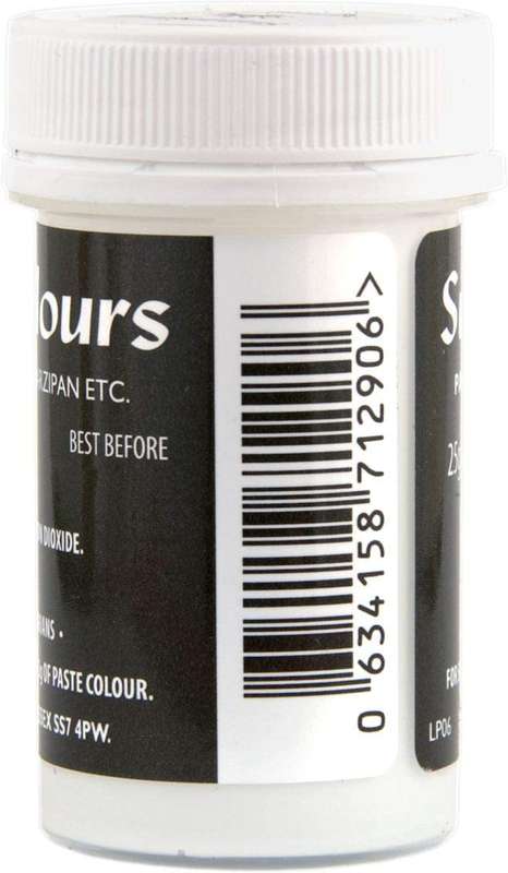 Sugarflair WHITE Pastel Paste Edible Concentrated Cake Icing Decor Food Colour
