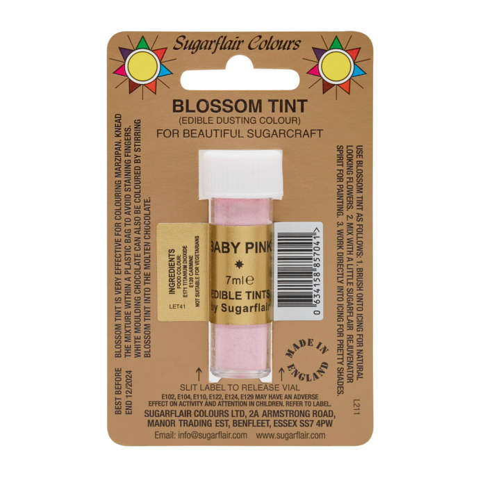 Sugarflair BABY PINK Blossom Tint Edible Food Colouring Powder Colour Cake Dust