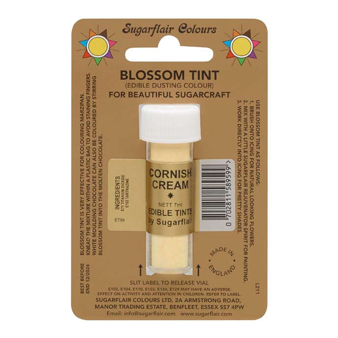 Sugarflair Cornish Cream Edible Blossom Tint Food Colour Colouring Dust Powder