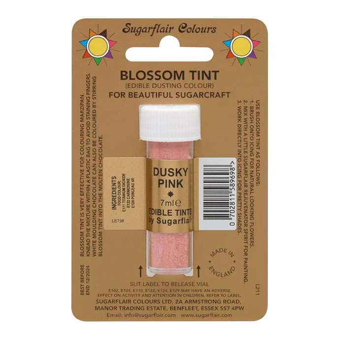 Sugarflair Dusky Pink Edible Blossom Tints Food Colour Colouring Dust Powder