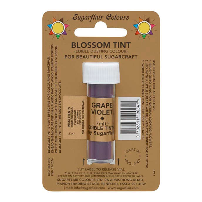Sugarflair GRAPE VIOLET Blossom Tint Edible Food Colouring Colour Dust Powder