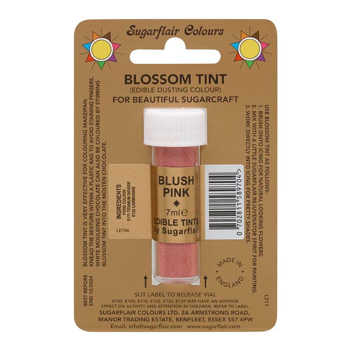 Sugarflair BLUSH PINK Blossom Tint Edible Food Colouring Colour Dust Powder