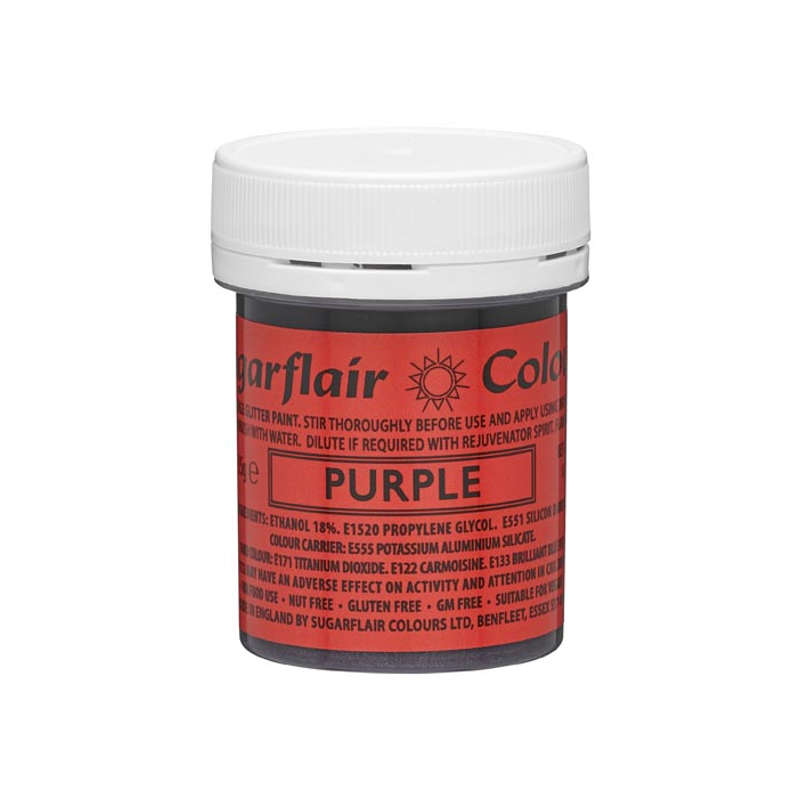 Sugarflair Edible Glitter Paint Icing Cake Decorating & Sugarcraft - Purple 35g